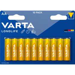 Elem AA ceruza LR06 Longlife 10 db/csomag, Varta Elem, akkumulátor, töltő Varta