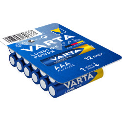 Elem AAA mikro LR03 Longlife Power BigBox 12 db/csomag, Varta Elem, akkumulátor, töltő Varta