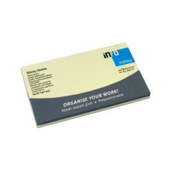 Jegyzettömb öntapadó, 75x125mm, 100lap, Info Notes, sárga Író- irodaszer, papíráru Info Notes