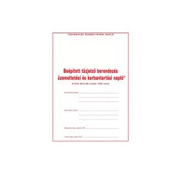 Beépített tűzjelző berendezés üzemeltési napló B.VALL.353