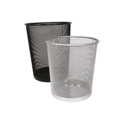 Fémhálós papírkosár 29,5x34cm, 20 liter nagy Fornax fekete Fémhálós család Fornax