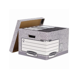 Archiváló konténer, karton, nagy, Fellowes® Bankers Box System, 10 db/csomag, Archiválás Fellowes