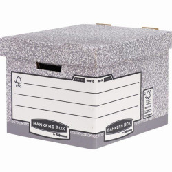 Archiváló konténer, karton, standard, Fellowes® Bankers Box System, 10 db/csomag, Archiválás Fellowes