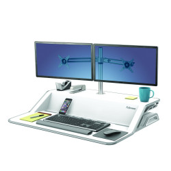 Munkaállomás ülő-álló, Fellowes® Lotus, fehér Munkaállomás Fellowes