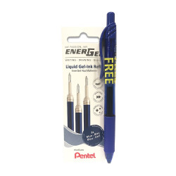 Rollertoll zselés golyóátmérő 0,7 mm Pentel EnerGel BL107-CX írásszín kék + ajándék tollbetét 3db/csomag Író- irodaszer, papíráru Pentel