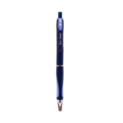 Golyóstoll nyomógombos Bluering® V5 kék test gumírozott fogó, írásszín kék