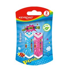 Radír, PVC mentes 2 db/bliszter Keyroad Kaleidoscope vegyes színek Író- irodaszer, papíráru Keyroad