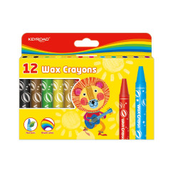 Zsírkréta készlet 14x100mm 12 db/bliszter Keyroad Wax Crayon vegyes színek Író- irodaszer, papíráru Keyroad