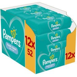 Nedves törlőkendő 12 x 52 lap/doboz Pampers Fresh Clean Iroda üzemeltetés, munkavédelem Egyéb