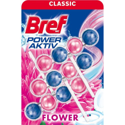 WC illatosító golyós 3 x 50 g Bref Power Aktiv Fresh Flower Iroda üzemeltetés, munkavédelem Bref