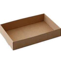 Papírtálca 260 x 160 x 30 mm 200 db/csomag Street food barna Asztali kiegészítők, kellékek Egyéb