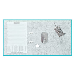 Iratrendező A4, 5cm,lapraszerelt, Bluering® Smart türkiz Iratrendező Bluering