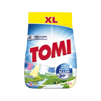Mosópor 2,5 kg/2,75 kg (50 mosás) fehér ruhákhoz Tomi Amazonia