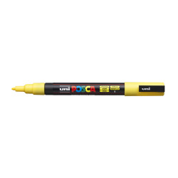 Dekormarker 0,9-1,3mm, Uni Posca PC-3M sárga Dekormarker Uni