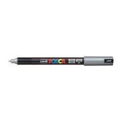 Dekormarker 0,7-1mm, Uni, Posca PC-1MR ezüst Dekormarker Uni