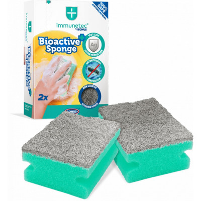 Mosogatószivacs 2 db/csomag antibakteriális cellulóz Bonus Immunetec_B693 Mosogatószivacs 2 db/csomag antibakteriális cellulóz Bonus Immunetec_B693