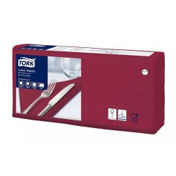 Szalvéta 2 rétegű 1/4 hajtású 32,8 x 32,5 cm 200 lap/csomag Advanced Lunch Tork_477213 bordó