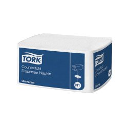 Szalvéta adagolóba 300 szál/csomag 24 csomag/karton N1 Counterfold Tork_10935 fehér Iroda üzemeltetés, munkavédelem Tork