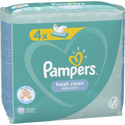 Nedves törlőkendő 4 x 52 lap/doboz Pampers Fresh Clean Iroda üzemeltetés, munkavédelem Egyéb