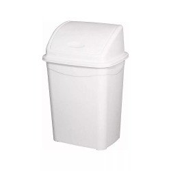 Szemetes kuka billenő fedéllel műanyag 9 literes fehér UP115 Író- irodaszer, papíráru Planet