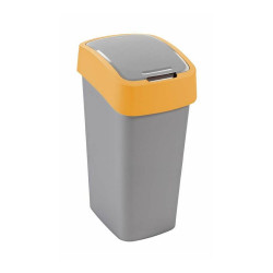 Szemetes kuka billenő fedéllel műanyag 45 literes Curver ezüst-sárga Író- irodaszer, papíráru Curver