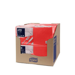 Szalvéta 2 rétegű 1/4 hajtású 32,8 x 32,5 cm 200 lap/csomag Advanced Lunch Tork_477210 piros