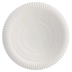 Tányér lapos papír 23 cm 100 db/csomag fehér