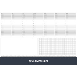 Asztali könyöklő fehér lapokkal kék műbőrcsíkkal 570 x 390 mm  Realsystem 2026. Író- irodaszer, papíráru Realsystem