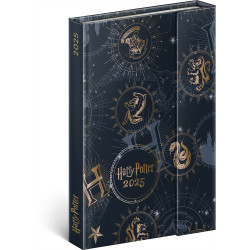Határidőnapló mágnessel záródó, krémszínű lapokkal Harry Potter-Lumos 110×160 mm, Presco Határidőnapló Presco