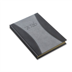 Zsebnaptár álló Prémium B/6, heti krémszínű lapokkal szürke Realsystem 2027.