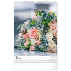 Falinaptár képes  330×460mm Bouquets  Realsystem 2026.