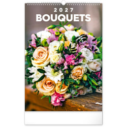 Falinaptár képes  330×460mm Bouquets  Realsystem 2027. Falinaptár Realsystem