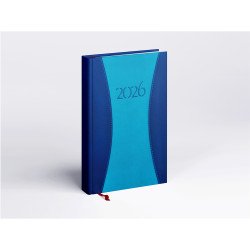 Határidőnapló Prémium A A/5, napi krémszínű lapokkal kék Realsystem 2026.