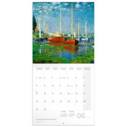 Falinaptár képes lemeznaptár 300x300mm, Claude Monet Realsystem 2026.