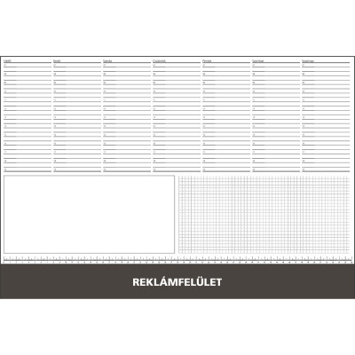 Asztali könyöklő fehér lapokkal fekete műbőrcsíkkal 570 x 390 mm  Realsystem 2026.
