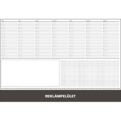 Asztali könyöklő fehér lapokkal fekete műbőrcsíkkal 570 x 390 mm  Realsystem 2026/2027 Író- irodaszer, papíráru Realsystem