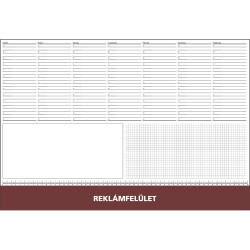 Asztali könyöklő fehér lapokkal bordó műbőrcsíkkal 570 x 390 mm  Realsystem 2026. Író- irodaszer, papíráru Realsystem
