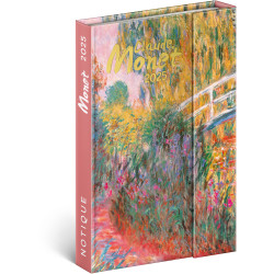 Határidőnapló mágnessel záródó, krémszínű lapokkal Claude Monet 110×160 mm, Presco Határidőnapló Presco