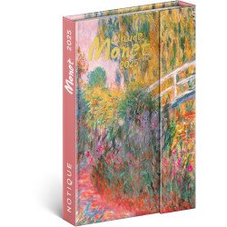 Határidőnapló mágnessel záródó, krémszínű lapokkal Claude Monet 110×160 mm, Presco Határidőnapló Presco