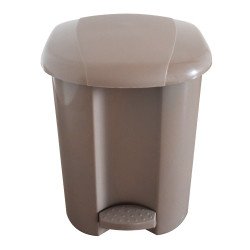 Szemetes kuka pedálos műanyag 17 literes, barna Író- irodaszer, papíráru Egyéb