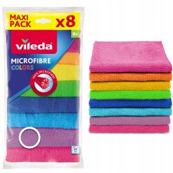 Törlőkendő mikroszálas 8 db/csomag Vileda Color 8 színű_F18597 Iroda üzemeltetés, munkavédelem Vileda háztartási