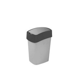 Szemetes kuka billenő fedéllel műanyag 10 literes Curver ezüst/grafit Író- irodaszer, papíráru Curver