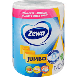 Háztartási papírtörlő kéztörlő 2 rétegű 325 lap/tekercs Zewa Jumbo fehér Iroda üzemeltetés, munkavédelem Zewa