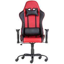 Forgószék, gamer ALPHA RACING fekete/piros, görgő, design