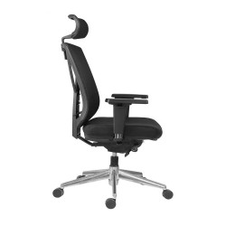 Forgószék MIRO extra fekete/mesh,  fejtámla 2D,fekete