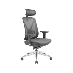 Forgószék MIRO extra fekete/mesh,  fejtámla 2D,fekete Forgószék Antares