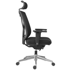 Forgószék MIRO extra fekete/mesh,  fejtámla 2D,fekete
