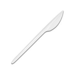 Kés újrahasználható PS műanyag 50 db/csomag, fehér