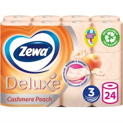 Toalettpapír 3 rétegű kistekercses 100 % cellulóz 24 tekercs/csomag Zewa Deluxe Cashmere Peach Iroda üzemeltetés, munkavédelem Zewa
