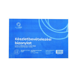 Készletbevételezési bizonylat anyag bevét A5 25x4lapos fekvő 12-111/V. 8 tételes Író- irodaszer, papíráru Bluering